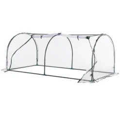 Outsunny Portable Tunneled Greenhouse With Zippered Doors, Water/UV Fighting PVC Cover -Home Improvement Store GUEST 8a6b8d78 b2ad 43ce aa5c 35534c017690