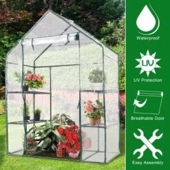 Costway Portable Mini Walk In Outdoor 3 Tier 6 Shelves Greenhouse 13 Costway Portable Mini Walk In Outdoor 3 Tier 6 Shelves Greenhouse -Home Improvement Store GUEST 8ba24d58 f3d0 4e7c 8b7b 0410e5f745f1