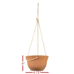 Wide Terracotta & Jute Hanging Planter - Foreside Home & Garden -Home Improvement Store GUEST 8cadbc69 f37f 45c4 bf40 1b6b61b9f297