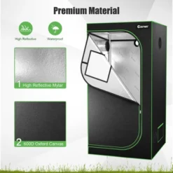 Costway 36''x36''x72'' Mylar Hydroponic Grow Tent W/Observation Window & Floor Tray GrayBlack 14 Costway 36''x36''x72'' Mylar Hydroponic Grow Tent W/Observation Window & Floor Tray GrayBlack -Home Improvement Store GUEST 8e3d66ff d7f2 4bff 8af8 db025e690b6b