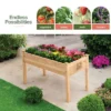Raised Garden Bed - Elevated Wood Planter Box With Bed Liner - Planter Box With Legs For Flowers, Herbs - 200lb Capacity - 48x26.5x30 Maple99 -Home Improvement Store GUEST 8e416736 ed56 4e48 918d f1c4b58bb39e