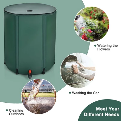 Costway 53 Gallon Portable Rain Barrel Water Collector Collapsible Tank W/Spigot Filter 7 Costway 53 Gallon Portable Rain Barrel Water Collector Collapsible Tank W/Spigot Filter - Image 5