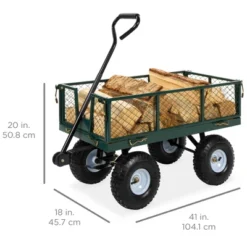 Best Choice Products Heavy-Duty Steel Garden Wagon Lawn Utility Cart W/ 400lb Capacity, Removable Sides, Handle -Home Improvement Store GUEST 8f3f5b90 73b8 49ed 95a3 40a223b4f47c
