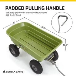 Gorilla Carts 600 Pound Capacity Heavy Duty Poly Yard Garden Steel Quick Dump Utility Wheelbarrow Wagon Trolley Cart With Straight Pull Handle, Green 8 Gorilla Carts 600 Pound Capacity Heavy Duty Poly Yard Garden Steel Quick Dump Utility Wheelbarrow Wagon Trolley Cart With Straight Pull Handle, Green -Home Improvement Store GUEST 90a7db5e 48d8 41da a9fd f0fd42e87514