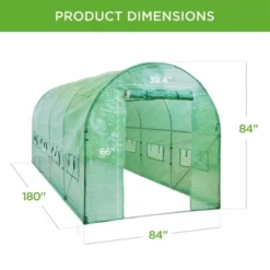 Best Choice Products 15x7x7ft Walk-In Greenhouse Tunnel, Garden Accessory Tent W/ 8 Roll-Up Windows, Zippered Door -Home Improvement Store GUEST 92e25254 069a 417a 837f aecea901354a