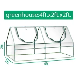 Aoodor Mini 4 Ft. X 2 Ft. X2 Ft. Greenhouse Zipper Doors -Home Improvement Store GUEST 93843911 caec 4971 b748 6c71abe1128e