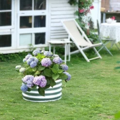 LuxenHome 24in Round Galvanized Steel Raised Garden Bed Planter -Home Improvement Store GUEST 95c37f85 56f4 4815 89a0 47e4df409598