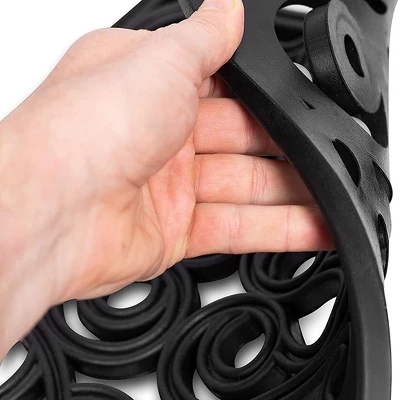 BirdRock Home Rubber Stepping Stone Tiles - 12 X 12" - Set Of 3 - Black 3 BirdRock Home Rubber Stepping Stone Tiles - 12 X 12" - Set Of 3 - Black