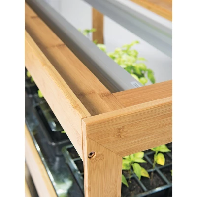Bamboo LED Grow Light Garden For Succulents And Seeds - Gardener's Supply Company 4 Bamboo LED Grow Light Garden For Succulents And Seeds - Gardener's Supply Company - Image 2