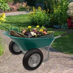 Nature Spring 2-Wheeled Garden Wheelbarrow For Residential DIY Landscaping, Lawn Care, And Remodeling -Home Improvement Store GUEST 9a23b7e2 0669 419f 9ed1 529cd3b1e833