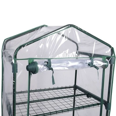 Costway Portable Mini Walk In Outdoor 4 Shelves Greenhouse 11 Costway Portable Mini Walk In Outdoor 4 Shelves Greenhouse - Image 9