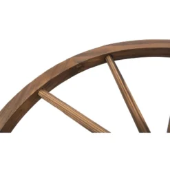 Outsunny 3.3ft Wooden Garden Bridge Arc Footbridge With Half-Wheel Style Railings & Solid Fir Construction, Stained Wood -Home Improvement Store GUEST 9e36c166 55a0 401d aa27 2deb963770a4