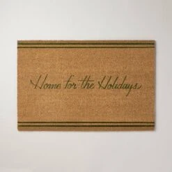 Home For The Holidays Coir Christmas Doormat Tan/Evergreen - Hearth & Hand™ With Magnolia -Home Improvement Store GUEST 9e509adc f297 45c1 9bfc 1446110a5518
