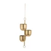 Sagebrook Home 4" Wide 3pc Hanging Metal Planters Gold