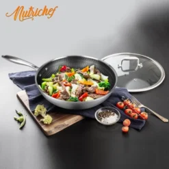 NutriChef Stainless Steel Stir Fry Pan With Lid -Home Improvement Store GUEST 9ffb1ab1 cc8c 4baa 8948 3b8912b26aab
