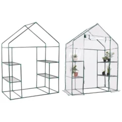 Costway Portable Mini Walk In Outdoor 3 Tier 6 Shelves Greenhouse 17 Costway Portable Mini Walk In Outdoor 3 Tier 6 Shelves Greenhouse -Home Improvement Store GUEST a0f65cca df6a 4cb1 8af6 6d44b1d652e3