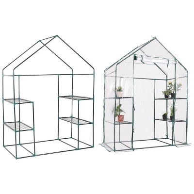 Costway Portable Mini Walk In Outdoor 3 Tier 6 Shelves Greenhouse 10 Costway Portable Mini Walk In Outdoor 3 Tier 6 Shelves Greenhouse - Image 8
