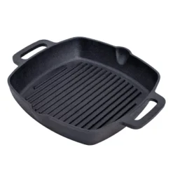 Bruntmor 10" Square Cast Iron Grill Pan - Black