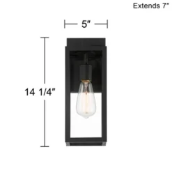 John Timberland Titan Modern Outdoor Wall Light Fixtures Set Of 2 Mystic Black 14 1/4" Clear Glass For Post Exterior Barn Deck House Porch Yard Patio -Home Improvement Store GUEST a27e4b64 40ee 49e5 ab3d 8e501414a7da