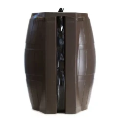 FCMP Outdoor 50-Gallon BPA Free Flat Back Home Rain Catcher Water Storage Collection Barrel For Watering Outdoor Plants & Gardens, Brown (4 Pack) -Home Improvement Store GUEST a35ab3c2 fec7 44f5 857a 8eb37075f32e