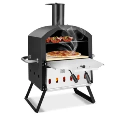 Costway 2-Layer Pizza Oven Wood Fired Pizza Grill Outside Pizza Maker With Waterproof Cover -Home Improvement Store GUEST a558d3ad 78bf 4bc5 a026 e83b613b93d8