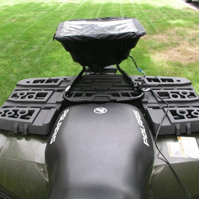 Field Tuff 12V 80 Pound Capacity Broadcast Seed & Fertilizer Spreader With Back Or Front Mounting And Rain Protector For ATV, UTV, Or Utility Tractor 4 Field Tuff 12V 80 Pound Capacity Broadcast Seed & Fertilizer Spreader With Back Or Front Mounting And Rain Protector For ATV, UTV, Or Utility Tractor - Image 2