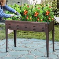 LuxenHome 39.57" W Brown Metal Rectangular Raised Garden Planter 14 LuxenHome 39.57" W Brown Metal Rectangular Raised Garden Planter -Home Improvement Store GUEST a79d0ce7 7e69 440d 85d3 1cfa439e70ce