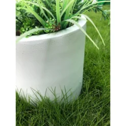 Rosemead Home & Garden, Inc. 10" Wide Kante Lightweight Modern Concrete Outdoor Planter Pot Pure White -Home Improvement Store GUEST a7df13fb f6f8 41df bfc4 079075d62aae