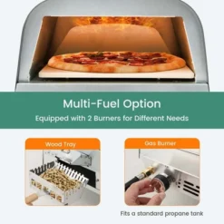 Costway 12" Multi-Fuel Pizza Oven Propane & Wood Fired Pizza Maker Portable -Home Improvement Store GUEST af70653e bd8e 4378 b590 885684e63a74