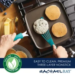 Rachael Ray Cook + Create Aluminum Nonstick Square Stovetop Griddle Pan 11" Agave Blue -Home Improvement Store GUEST afd0c64a 63b0 4947 9cd7 7b64b4a24326
