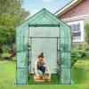 Costway Walk-in Greenhouse 56''x56''x77'' Gardening W/Observation Windows 2 Tier 8 Shelves -Home Improvement Store GUEST b1f75dc6 1f20 4416 ba5e 078030d458d8