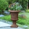 LuxenHome Rustic Brown MgO Indoor/Outdoor Urn Planter, 21.3" H -Home Improvement Store GUEST b303dfe0 f5ca 4243 842a 5e370d805101