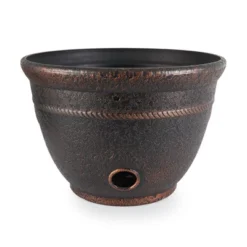 Liberty Garden Banded High Density Resin Hose Holder Pot With Drainage -Home Improvement Store GUEST b31f5eb0 6215 4e10 8292 1953a6a5e901