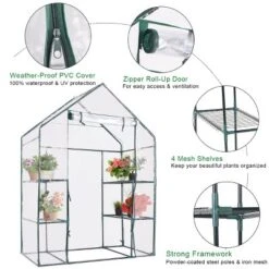 Costway Portable Mini Walk In Outdoor 3 Tier 6 Shelves Greenhouse 16 Costway Portable Mini Walk In Outdoor 3 Tier 6 Shelves Greenhouse -Home Improvement Store GUEST b4bc6f20 7259 4ee2 8754 4b2be60b3c2f