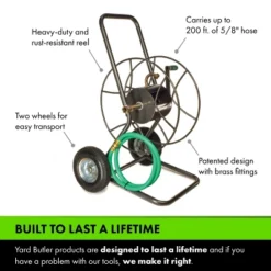 Yard Butler Hose Reel Cart With Wheels - Heavy Duty 200 Foot Metal Hose Reel - Suitable For Gardens, Lawns And Outdoor - IHT-2EZ -Home Improvement Store GUEST b5747ce0 fd57 4a75 84c0 e9d0ae234fb6