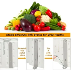 Costway 4 Pcs 48.5'' Raised Garden Bed Square Plant Box Planter Flower Vegetable White -Home Improvement Store GUEST b7397a6c 3c0c 4464 a0e6 08df65456ae3