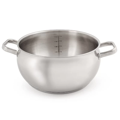BergHOFF Belly Shape 18/10 Stainless Steel 9.5" Stockpot With Glass Lid 5.5Qt. 5 BergHOFF Belly Shape 18/10 Stainless Steel 9.5" Stockpot With Glass Lid 5.5Qt. - Image 3