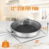 NutriChef Stainless Steel Stir Fry Pan With Lid -Home Improvement Store GUEST be14d4ce 38f7 48c0 a013 1927b7a78e11