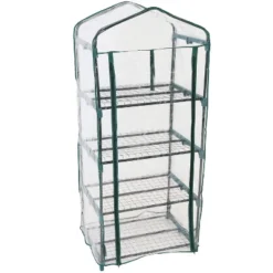 Sunnydaze Decor Sunnydaze Outdoor Portable Growing Rack 4-Tier Greenhouse With Roll-Up Door - 4 Shelves - Clear -Home Improvement Store GUEST be72259f 2cf5 4eaa b668 67cb72cce9b5