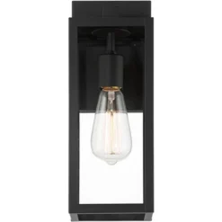 John Timberland Titan Modern Outdoor Wall Light Fixtures Set Of 2 Mystic Black 14 1/4" Clear Glass For Post Exterior Barn Deck House Porch Yard Patio -Home Improvement Store GUEST bfa4df32 c216 48a4 a84b de1c710b21bd