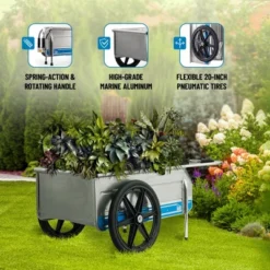 Tipke Manufacturing Company Foldit 2100 Do It All Portable Rust Corrosion Resisting Aluminum Folding Utility Cart, 330 Pound Capacity -Home Improvement Store GUEST c1707891 7f3e 4096 96a3 e5ddabbeaaa7