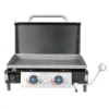 Razor Griddle GGT2131M 25 Inch Outdoor 2 Burner Portable LP Propane Gas Grill Griddle, 318 Sq In And Top Cover Lid For BBQ Cooking, Black (Steel)
