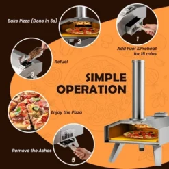 Costway Wood Pellet Pizza Oven Pizza Maker Portable Outdoor Pizza Stone W/ Foldable Leg -Home Improvement Store GUEST c5288141 6c37 4cf7 a4c6 2e13e86082f9