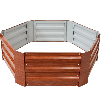 Sunnydaze Decor Sunnydaze Corrugated Galvanized Steel Hexagon Raised Garden Bed Kit For Vegetables, Plants, And Flowers - 40" W X 12" H 11 Sunnydaze Decor Sunnydaze Corrugated Galvanized Steel Hexagon Raised Garden Bed Kit For Vegetables, Plants, And Flowers - 40" W X 12" H - Image 9