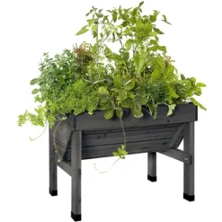 Compact VegTrug Patio Garden, Charcoal
