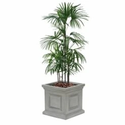 LuxenHome Gray MgO Square Box Flower Pot Planter -Home Improvement Store GUEST c9d0137d 4fb7 406b bc5a 3b01676a363f