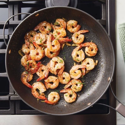 Ayesha Curry Professional 12.25" Covered Deep Frying Pan With Helper Handle Charcoal 5 Ayesha Curry Professional 12.25" Covered Deep Frying Pan With Helper Handle Charcoal - Image 3