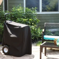 Sunnydaze Decor Sunnydaze Outdoor Firewood Log Rack Cart Carrier With Heavy-Duty Weather-Resistant Polyester Cover - Black -Home Improvement Store GUEST cb256b6d 700b 4dac b013 b11e4d59a739