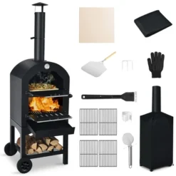 Costway Outdoor Pizza Oven Wood Fire Pizza Maker Grill W/ Pizza Stone & Waterproof Cover 17 Costway Outdoor Pizza Oven Wood Fire Pizza Maker Grill W/ Pizza Stone & Waterproof Cover -Home Improvement Store GUEST cc3aa2e7 5c4c 4b7b 810f 6bb8e6f9a947