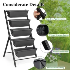 Tangkula Outdoor 5-Tier Planter 4 FT Vertical Elevated Raised Garden Bed Planter Box Kit For Backyard Patio 12 Tangkula Outdoor 5-Tier Planter 4 FT Vertical Elevated Raised Garden Bed Planter Box Kit For Backyard Patio -Home Improvement Store GUEST d0bdb180 7283 4fa9 8129 67e9a37cfe6e